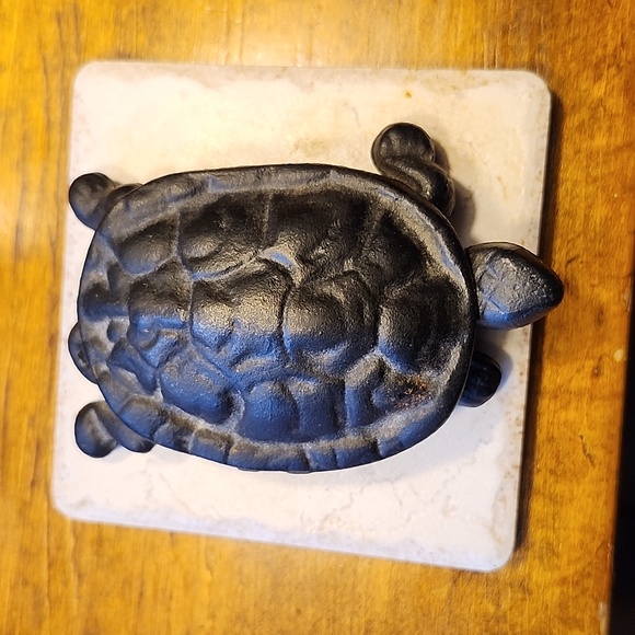 Vintage Iron Art Black Turtle Trinket Holder - Picture 2 of 12